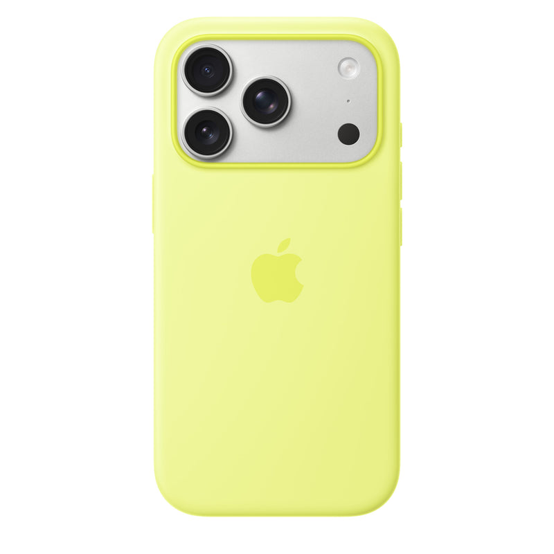 Coque en silicone MagSafe pour iPhone 17 Pro Max - Jaune fluo